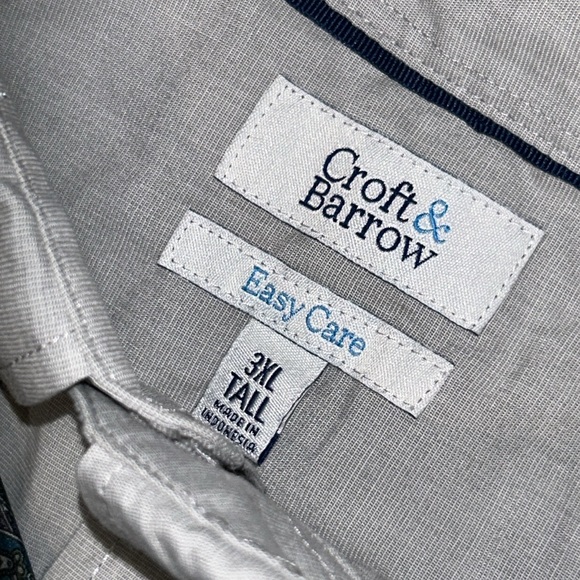 Croft & Barrow dress shirt with Geoffrey Beene hand made Italy silk tie - Picture 3 of 5